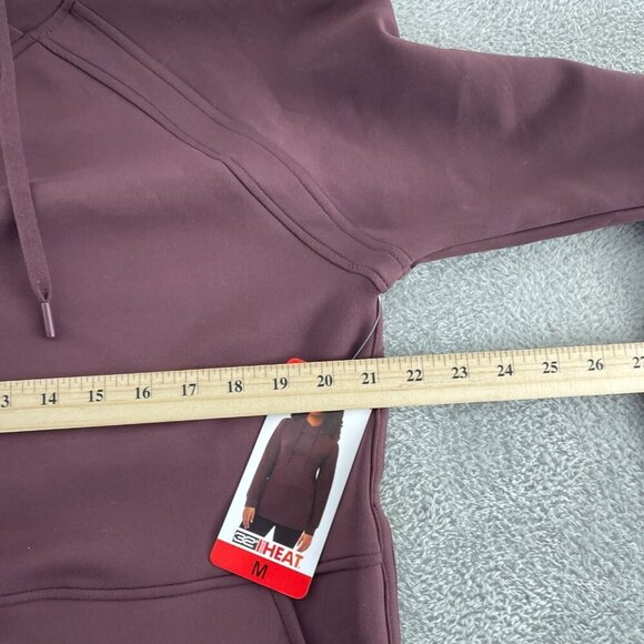 32° Heat Womens Burgundy Hoodie M Polyester/Spandex Blend NWT 3670 - Picture 7 of 9